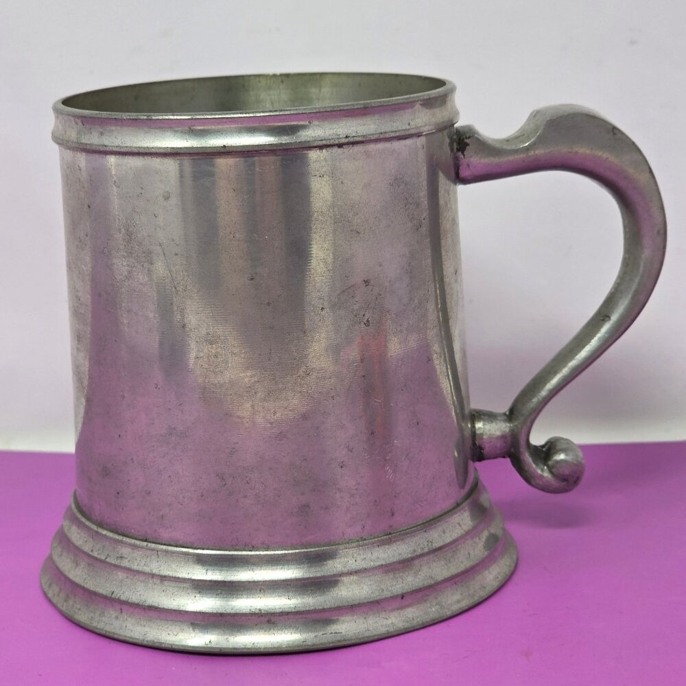 Vintage Olde Castle Pewter Tankard Mug Made In England Barware‎